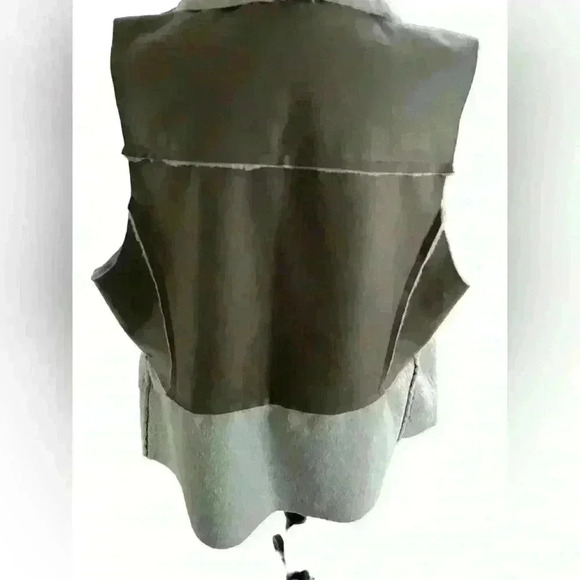 Chico’s Faux Suede & Fur Shawl Vest - Picture 2 of 7